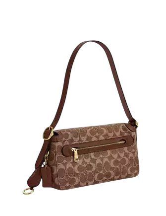 Coach Etta Small Flap Shoulder Bag In Signature Chenille - Image 3