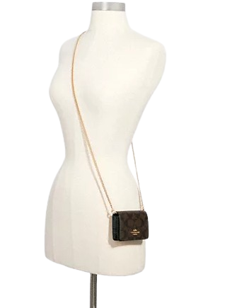 Coach Mini Wallet On A Chain In Signature Canvas - Image 2