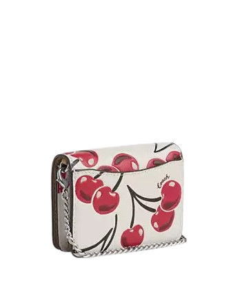 Coach Mini Wallet On A Chain With Cherry Print - Image 2