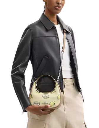 Coach Carmen Mini Crossbody Bag With Lemon Print - Image 2