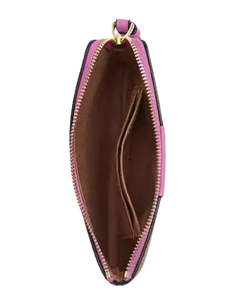 Coach Corner Zip Wristlet In Signature Canvas With Stripe - Image 3