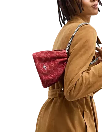 Coach Faye Mini Drawstring Bag In Signature Denim - Image 3