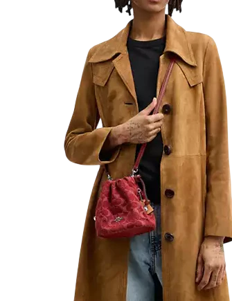 Coach Faye Mini Drawstring Bag In Signature Denim - Image 4