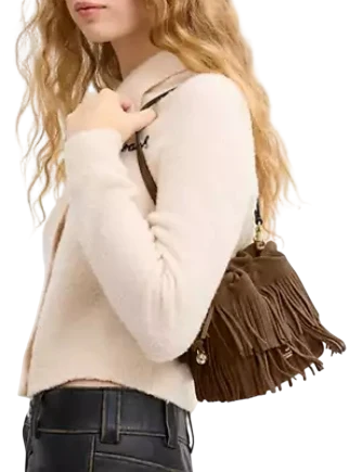 Coach Faye Mini Drawstring Bag With Fringe - Image 2