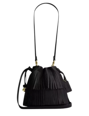Coach Faye Mini Drawstring Bag With Fringe
