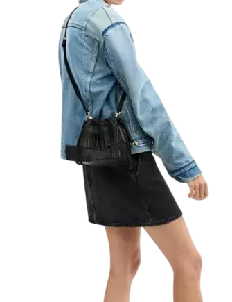 Coach Faye Mini Drawstring Bag With Fringe - Image 3