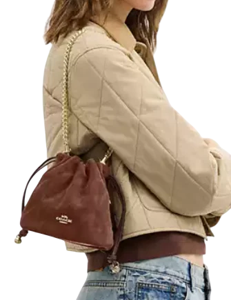 Coach Faye Mini Drawstring Bag With Quilting - Image 3