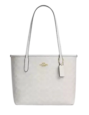 Coach Medium City Tote Bag In Signature Canvas