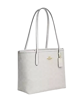 Coach Medium City Tote Bag In Signature Canvas - Image 4