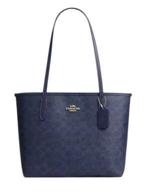 Coach Medium City Tote Bag In Signature Canvas