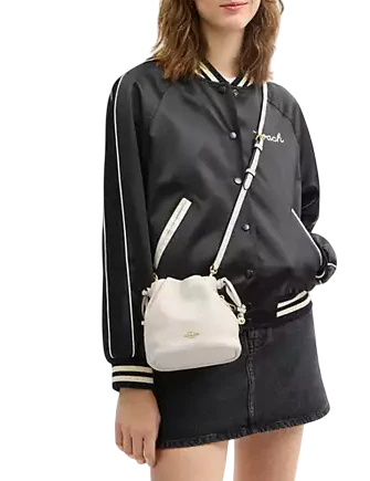 Coach Faye Mini Drawstring Bag With Ruching - Image 4