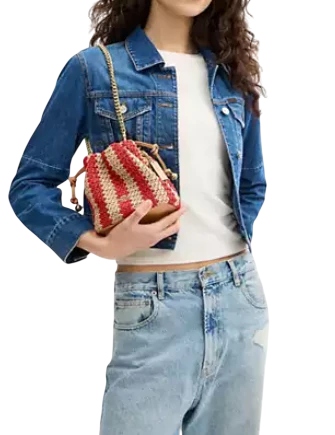 Coach Faye Mini Drawstring Bag With Stripes - Image 2