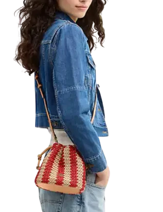 Coach Faye Mini Drawstring Bag With Stripes - Image 3