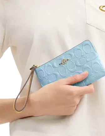 Coach Corner Zip Wristlet In Signature Leather - Image 3