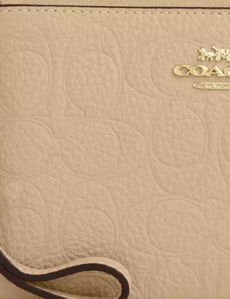 Coach Corner Zip Wristlet In Signature Leather - Image 4