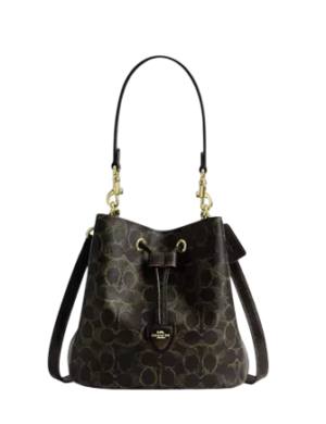 Coach Rowan Bucket Bag In Loved Signature Canvas With Charms
