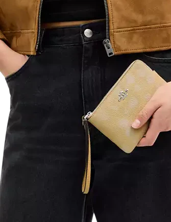 Coach Corner Zip Wristlet With Floral Print - Image 3