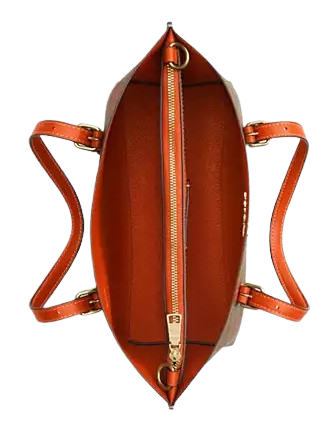 Coach Mollie Tote Bag 25 In Signature Canvas With Orange Print - Image 4
