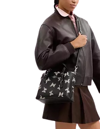 Coach Mollie Tote Bag 25 With Bow Print - Image 2