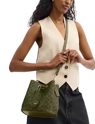 Coach Rowan Bucket Bag In Signature Canvas - Image 4