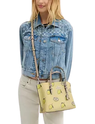 Coach Mollie Tote Bag 25 With Lemon Print - Image 4