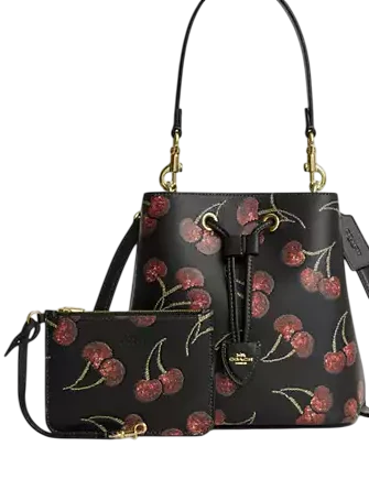 Coach Rowan Bucket Bag With Cherry Print - Image 3
