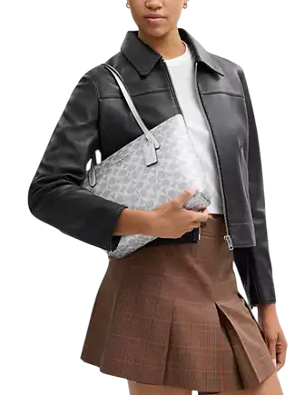 Coach Fiona Zip Tote Bag In Signature Canvas - Image 4