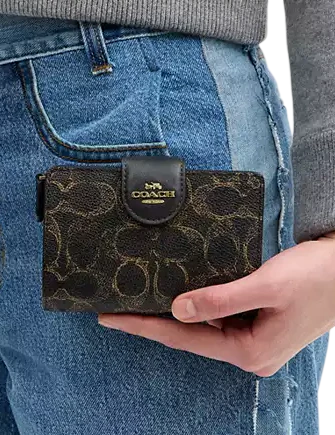 Coach Medium Corner Zip Wallet In Loved Signature Canvas - Image 2