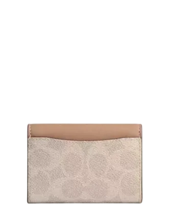 Coach Flap Card Case In Signature Canvas - Image 3