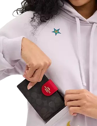 Coach Medium Corner Zip Wallet In Signature Canvas - Image 2