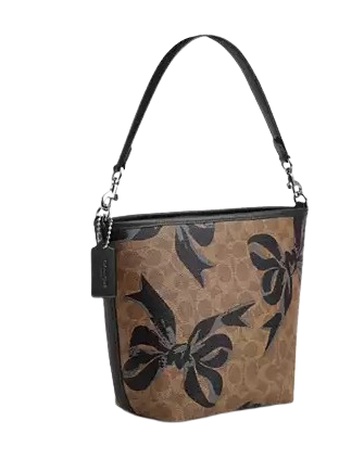 Coach City Bucket Bag In Signature Canvas With Bow Print - Image 3