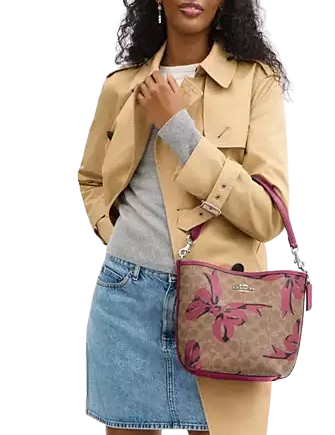 Coach City Bucket Bag In Signature Canvas With Bow Print - Image 3