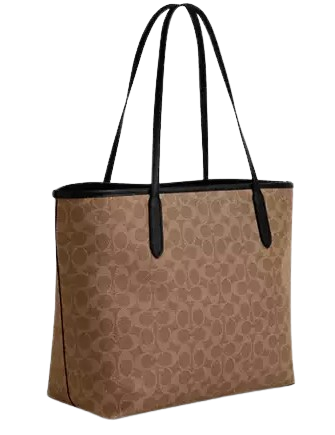Coach Cosmic Coach City Tote Bag In Signature Canvas With Rexy Print - Image 3