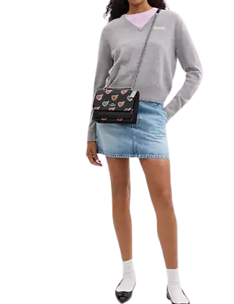 Coach Klare Crossbody Bag With Heart Bolt Print - Image 2