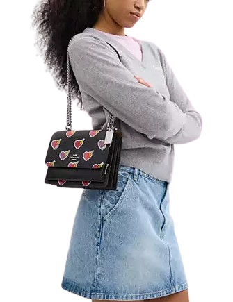 Coach Klare Crossbody Bag With Heart Bolt Print - Image 3