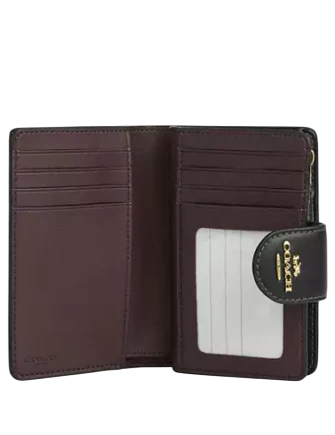 Coach Medium Corner Zip Wallet In Signature Canvas With Floral Print - Image 3