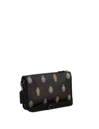 Coach Cosmic Coach Heritage Convertible Crossbody In Signature Canvas With Robot Print - Image 2
