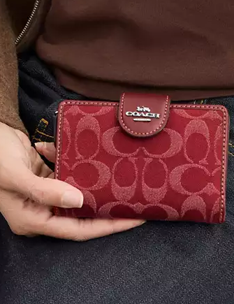 Coach Medium Corner Zip Wallet In Signature Denim - Image 2