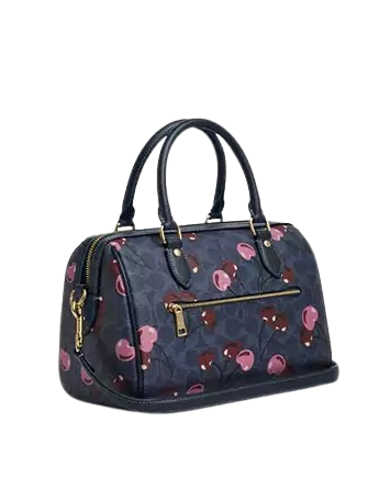 Coach Rowan Satchel Bag In Signature Canvas With Cherry Print - Image 3