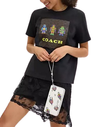 Coach Cosmic Coach Long Zip Around Wallet With Rocket Print - Image 4