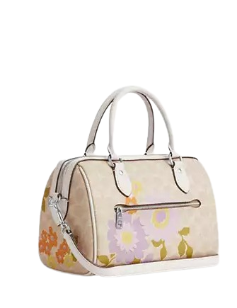 Coach Rowan Satchel Bag In Signature Canvas With Floral Print - Image 3