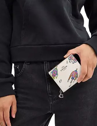 Coach Cosmic Coach Snap Wallet With Rocket Print - Image 4