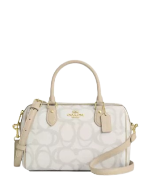 Coach Rowan Satchel Bag In Sketch Signature Canvas