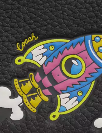 Coach Cosmic Coach Zip Card Case With Rocket Print - Image 3