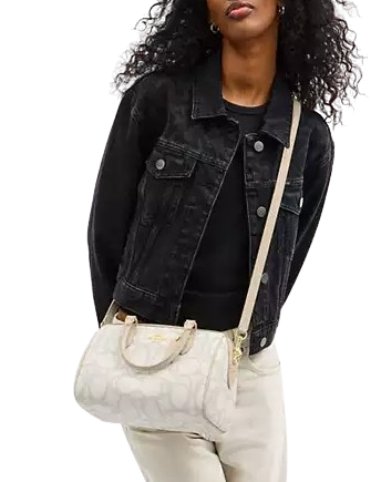 Coach Rowan Satchel Bag In Sketch Signature Canvas - Image 4