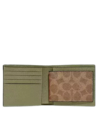 Coach 3 In 1 Wallet With Signature Canvas Interior - Image 2