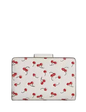 Coach Medium Corner Zip Wallet With Cherry Print - Image 4