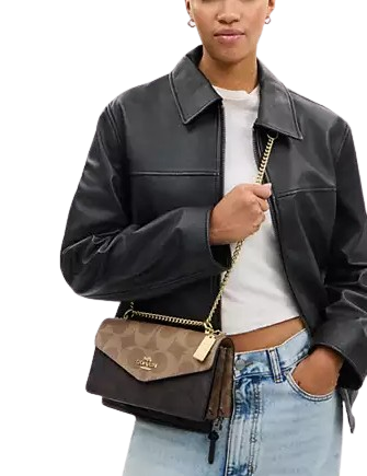 Coach Klare Envelope Crossbody Bag In Blocked Signature Canvas - Image 4