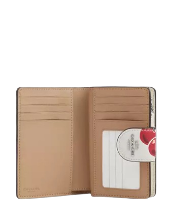 Coach Medium Corner Zip Wallet With Cherry Print - Image 2