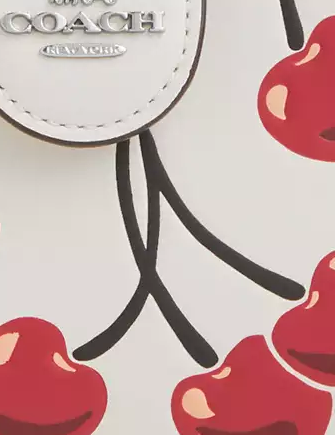 Coach Medium Corner Zip Wallet With Cherry Print - Image 3